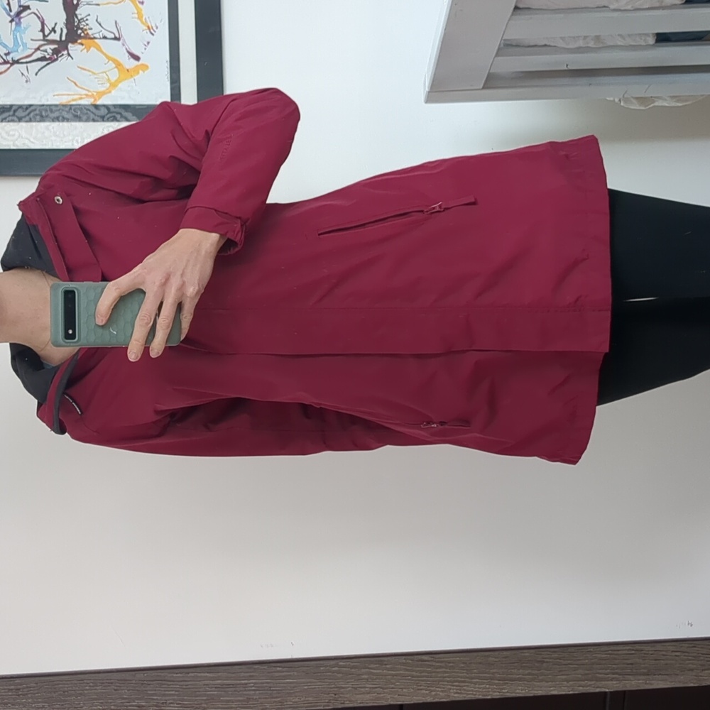 Helly Hansen Raspberry coloured raincoat